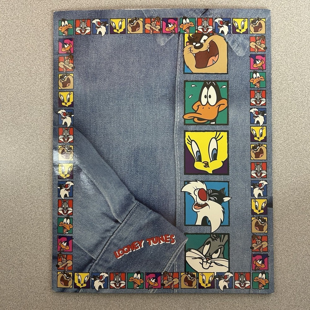 Vintage 1994 Looney Tunes Stuart Hall‎ Pocket Folder